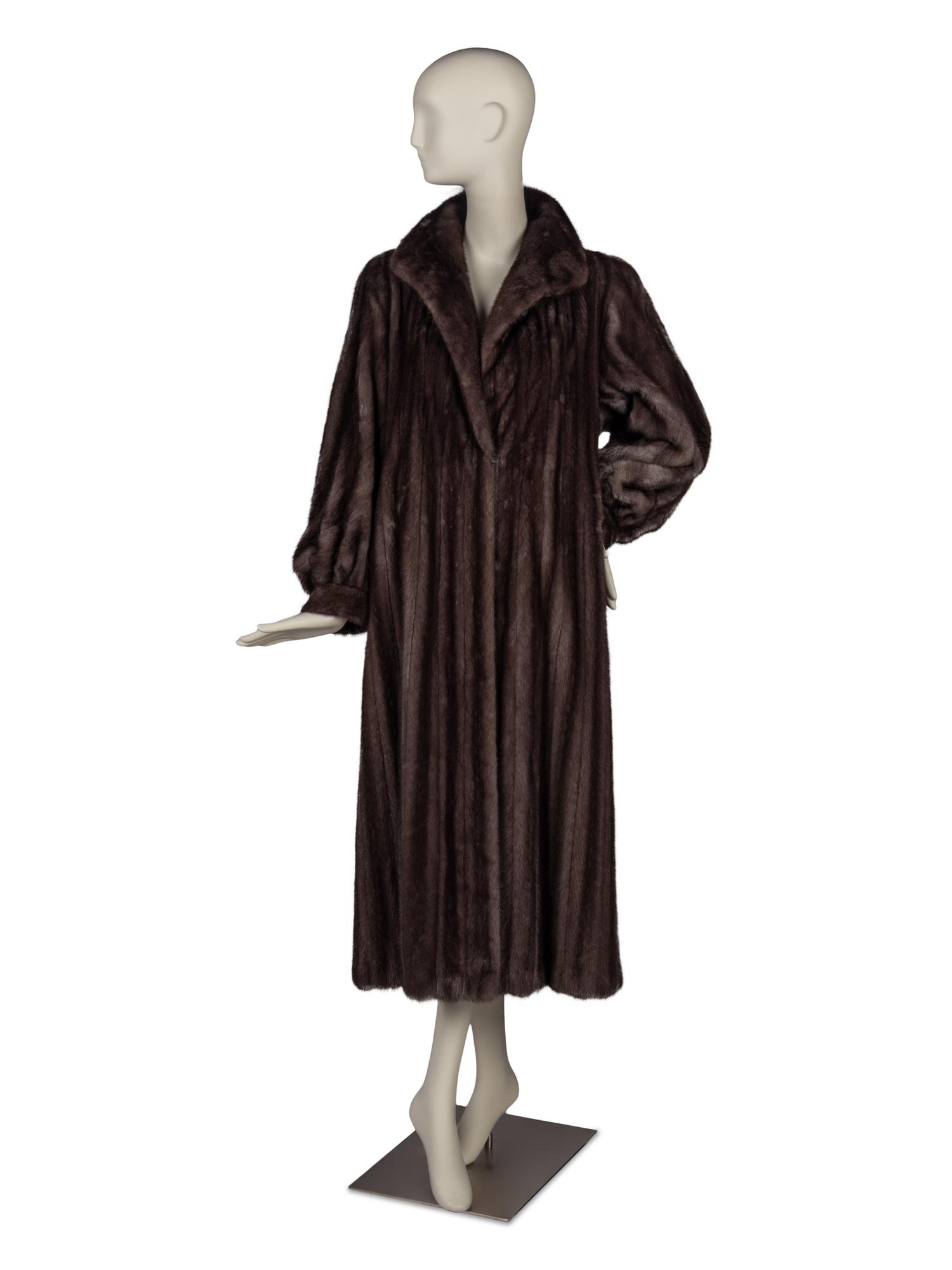 Birger Christensen Blue Iris Mink Fur Coat
