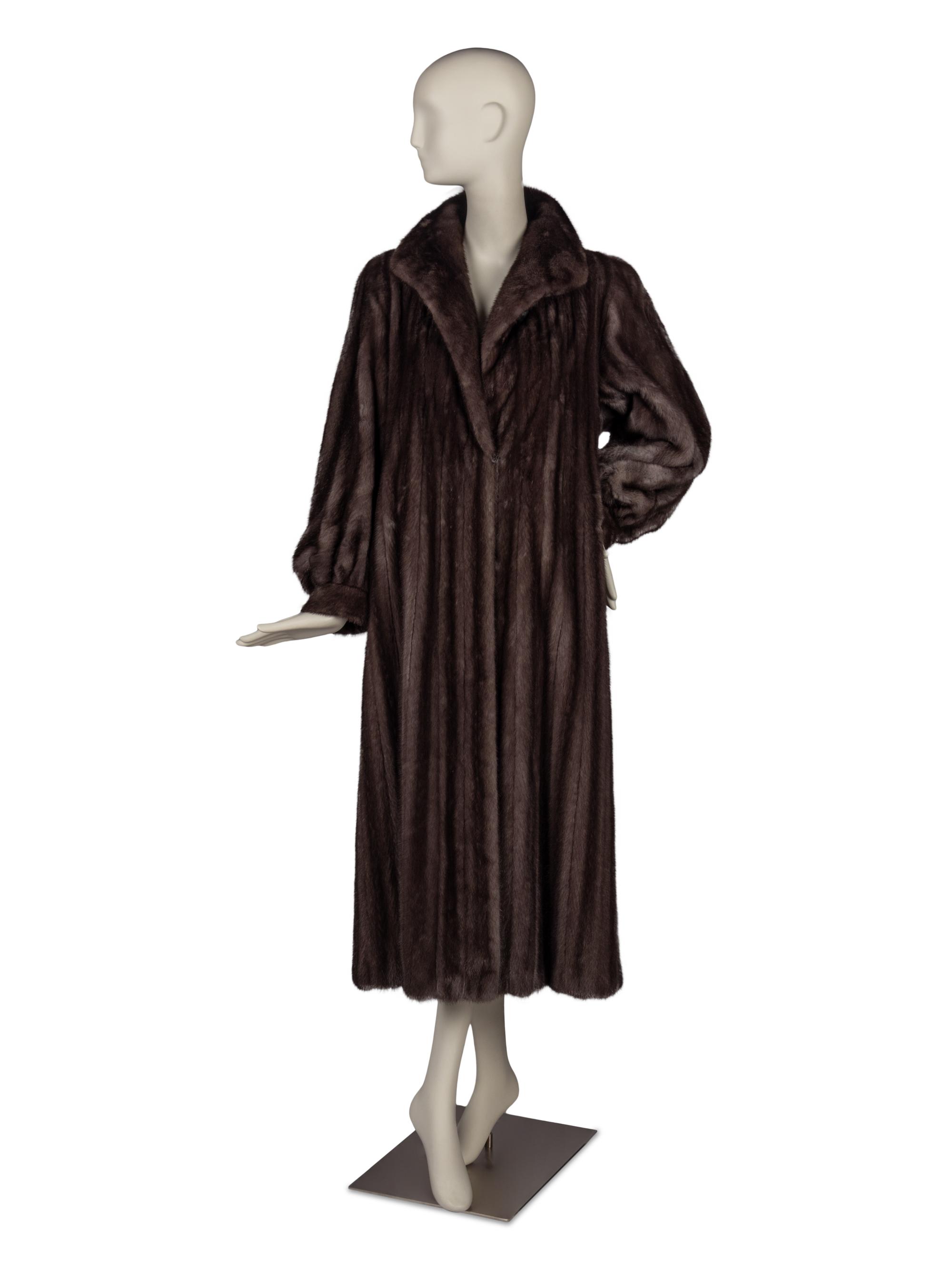 Birger Christensen Blue Iris Mink Fur Coat