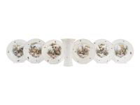 A Set of Six Porcelain Bird Plates and an Augarten Porcelain Vase