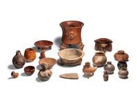 Eighteen Pre-Columbian Vessels and Utensils