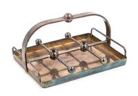 Christofle, Paris, France, c.1935, decanter caddy, marked for Compagnie Générale Transatlantique, possibly for the SS Normandie