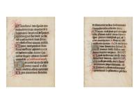 FOUR ILLUMINATED LEAVES FROM ASSORTED BOOKS OF HOURS FROM FRANCE, ITALY, AND THE NETHERLANDS