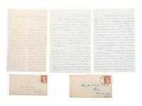 [CIVIL WAR]. A collection of 30 letters associated with West Point Cadet and 2nd Lieutenant Martin Van Buren Lewis, 8th US Infantry, and his wife. 1857 -1863.