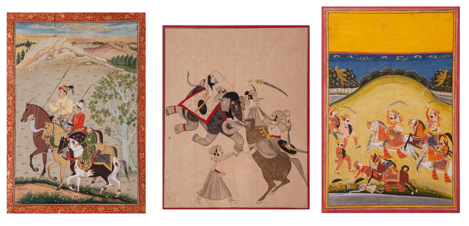 Three Indian Miniature Paintings