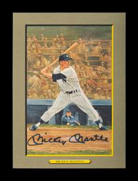 A Mickey Mantle Signed Autograph Perez-Steele Great Moments Card (Beckett Authentication Services Letter),