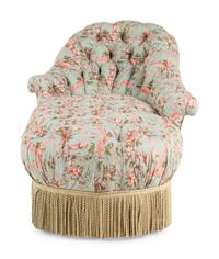 A Napoleon III Button-Tufted Chaise Longue