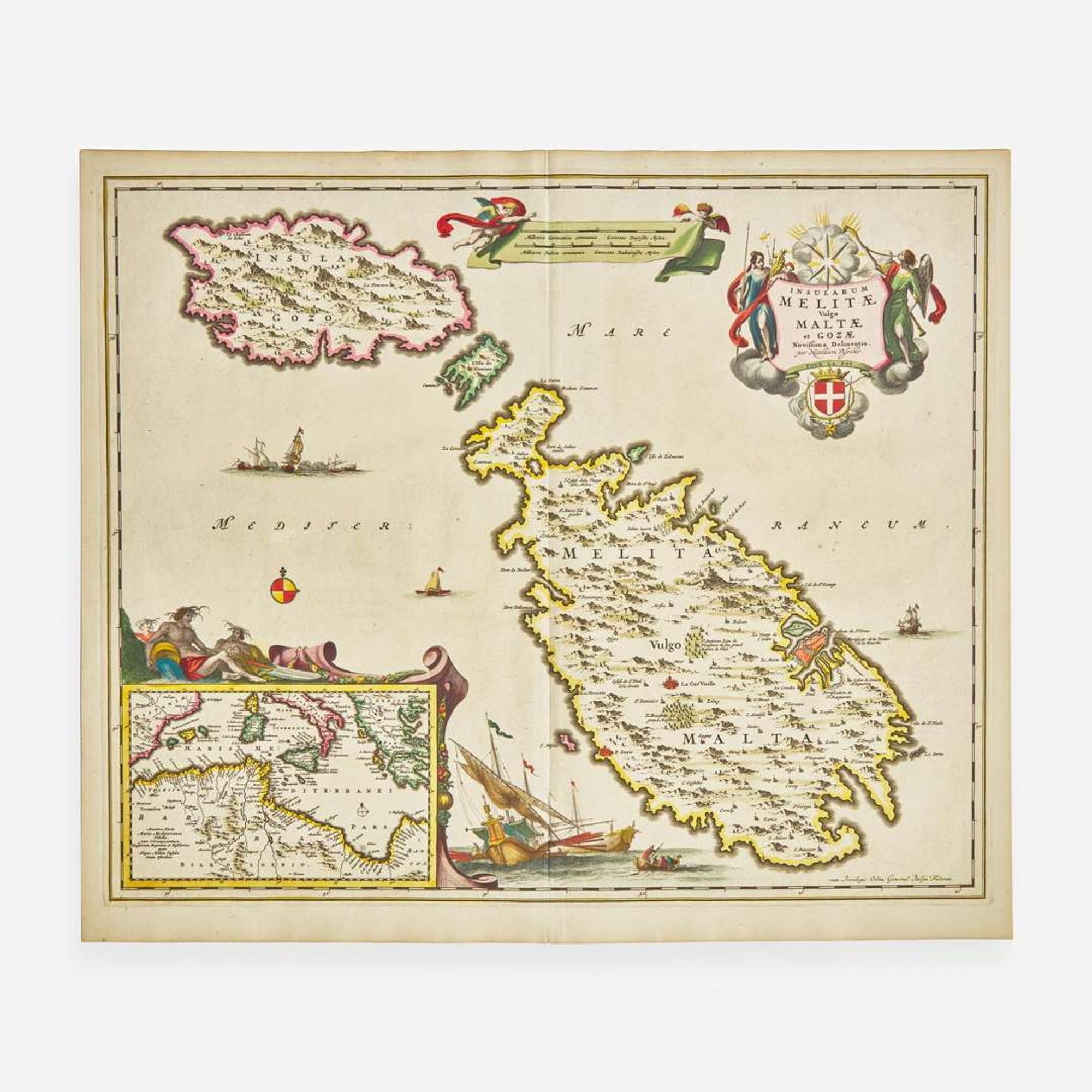 [Maps & Atlases] Visscher, Nicolaes Insularum Melitae vulgo Maltae et Gozae...
