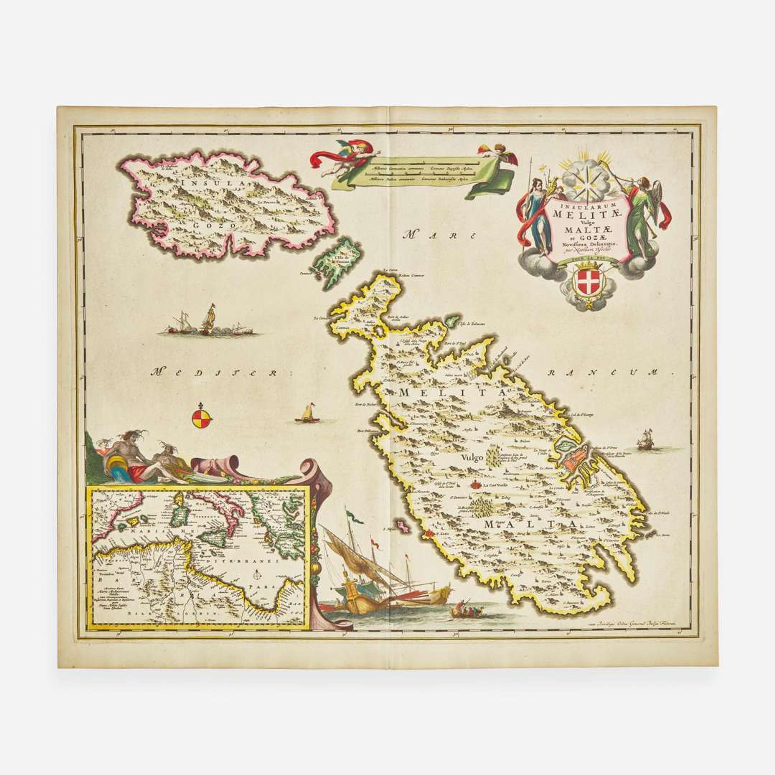[Maps & Atlases] Visscher, Nicolaes Insularum Melitae vulgo Maltae et Gozae...