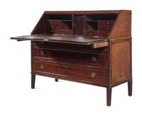 A Louis XVI Mahogany Slant-Front Bureau