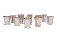 Twelve Silver Julep Cups