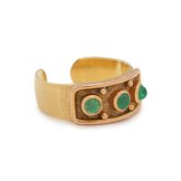 MARIO BUCCELLATI, YELLOW GOLD AND EMERALD RING