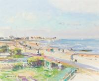 Gaston Sébire, (French, 1920–2001), Les Jardin Sur la Plage