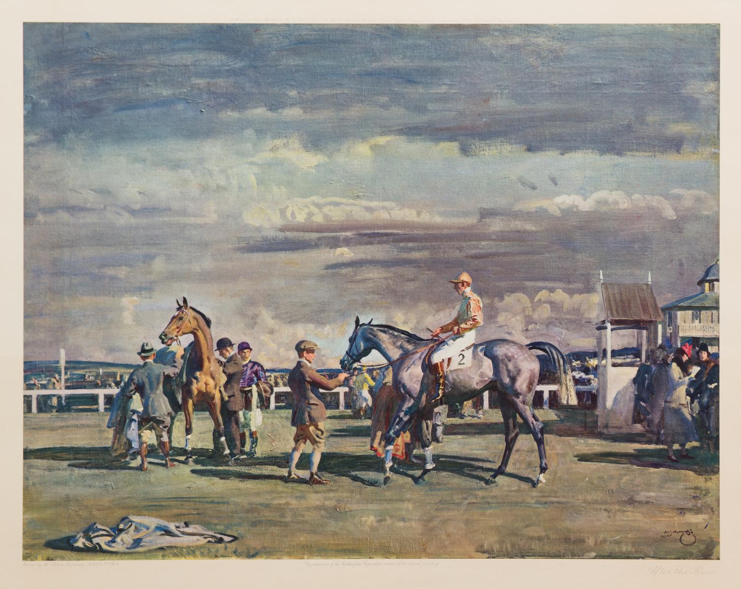 Sir Alfred J. Munnings, (English, 1878-1959), Portrait of Major T. Bouch with Belvoir Hounds, together with two other works by Munning'