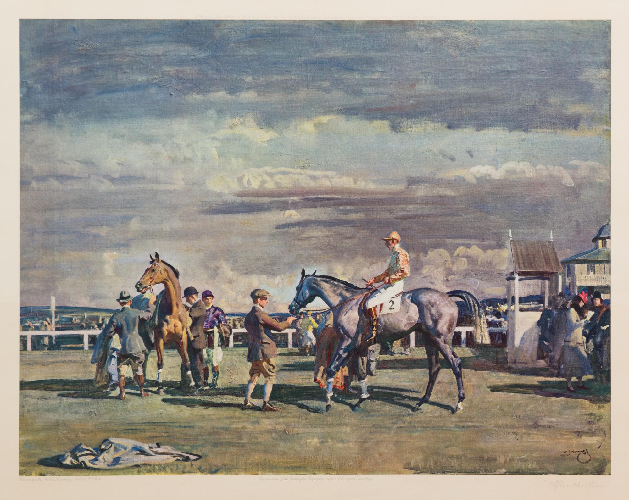Sir Alfred J. Munnings, (English, 1878-1959), Portrait of Major T. Bouch with Belvoir Hounds, together with two other works by Munning'