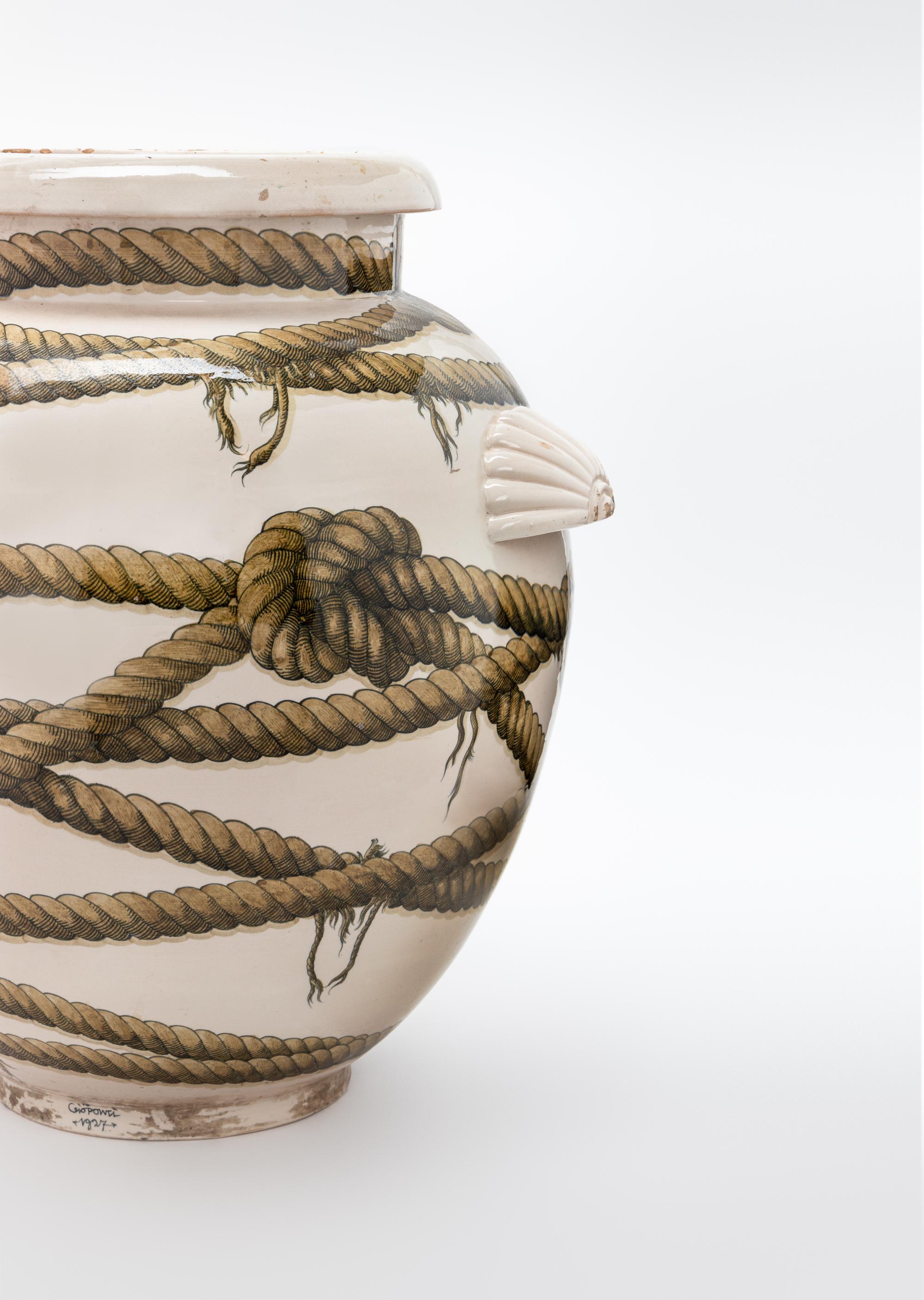 Le Funi Monumental Handeled Urn produced by Richard Ginori, Italy, c. 1927