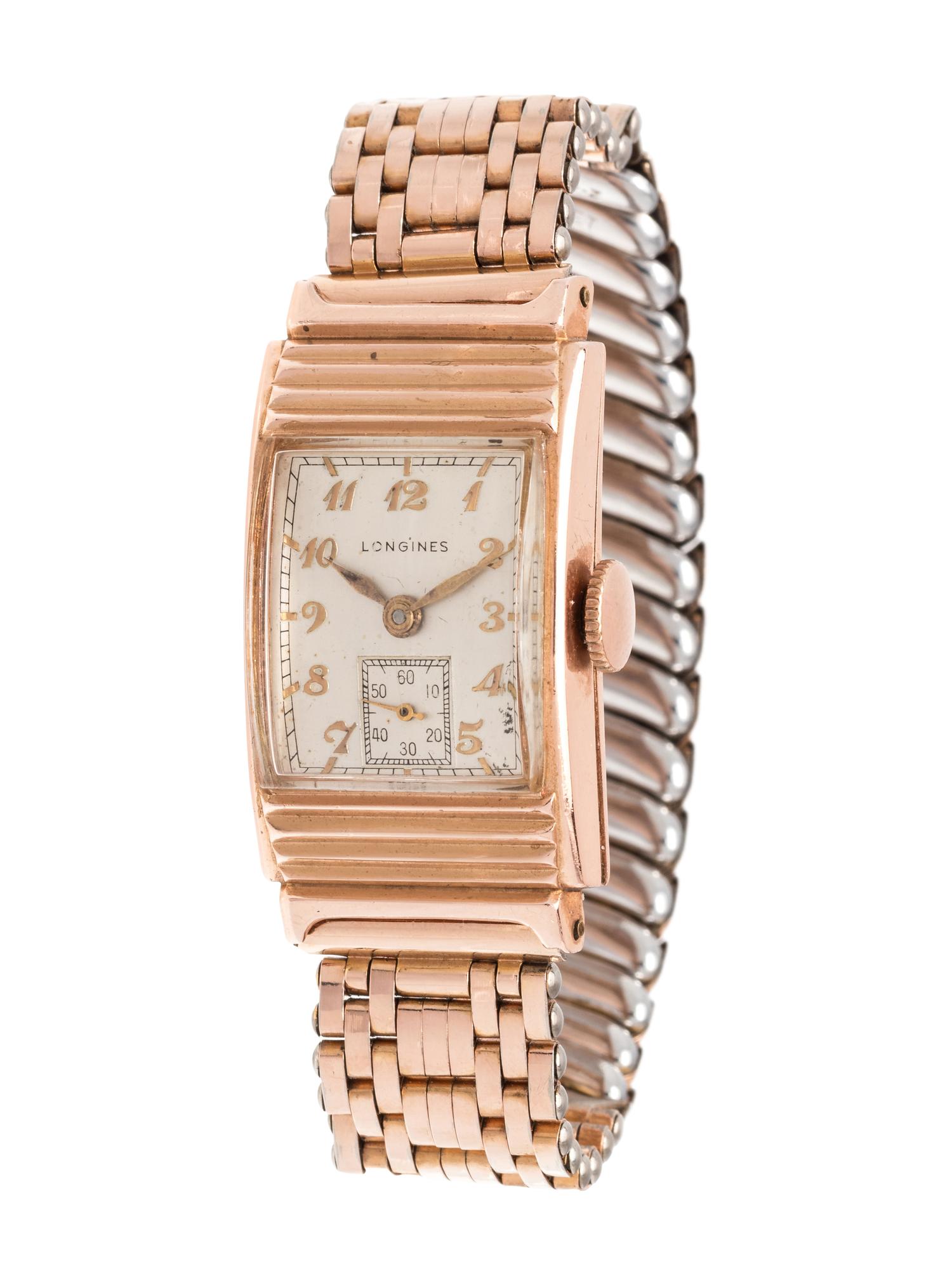 LONGINES, VINTAGE, 14K PINK GOLD WRISTWATCH