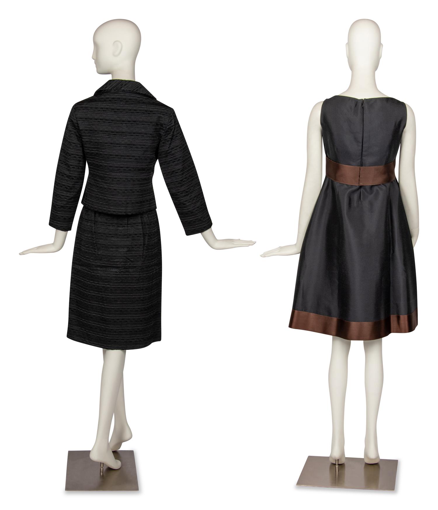 Geoffrey Beene Dress and Guy Laroche Suit, 1960s