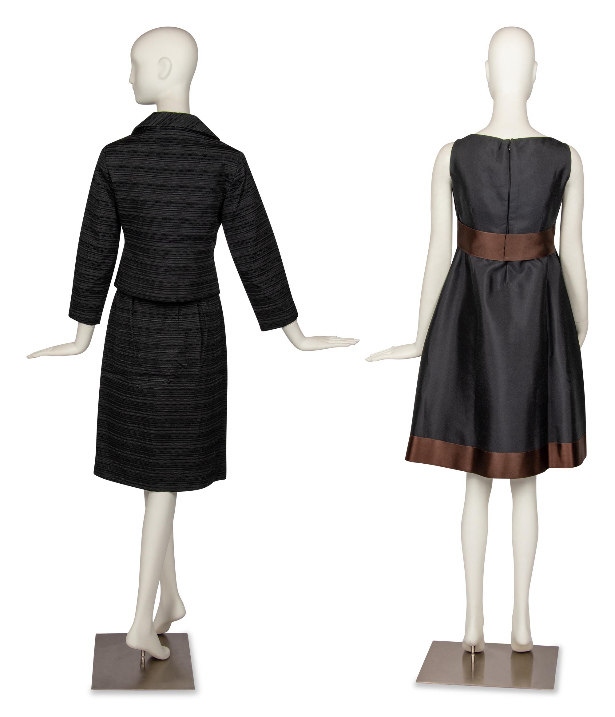 Geoffrey Beene Dress and Guy Laroche Suit, 1960s