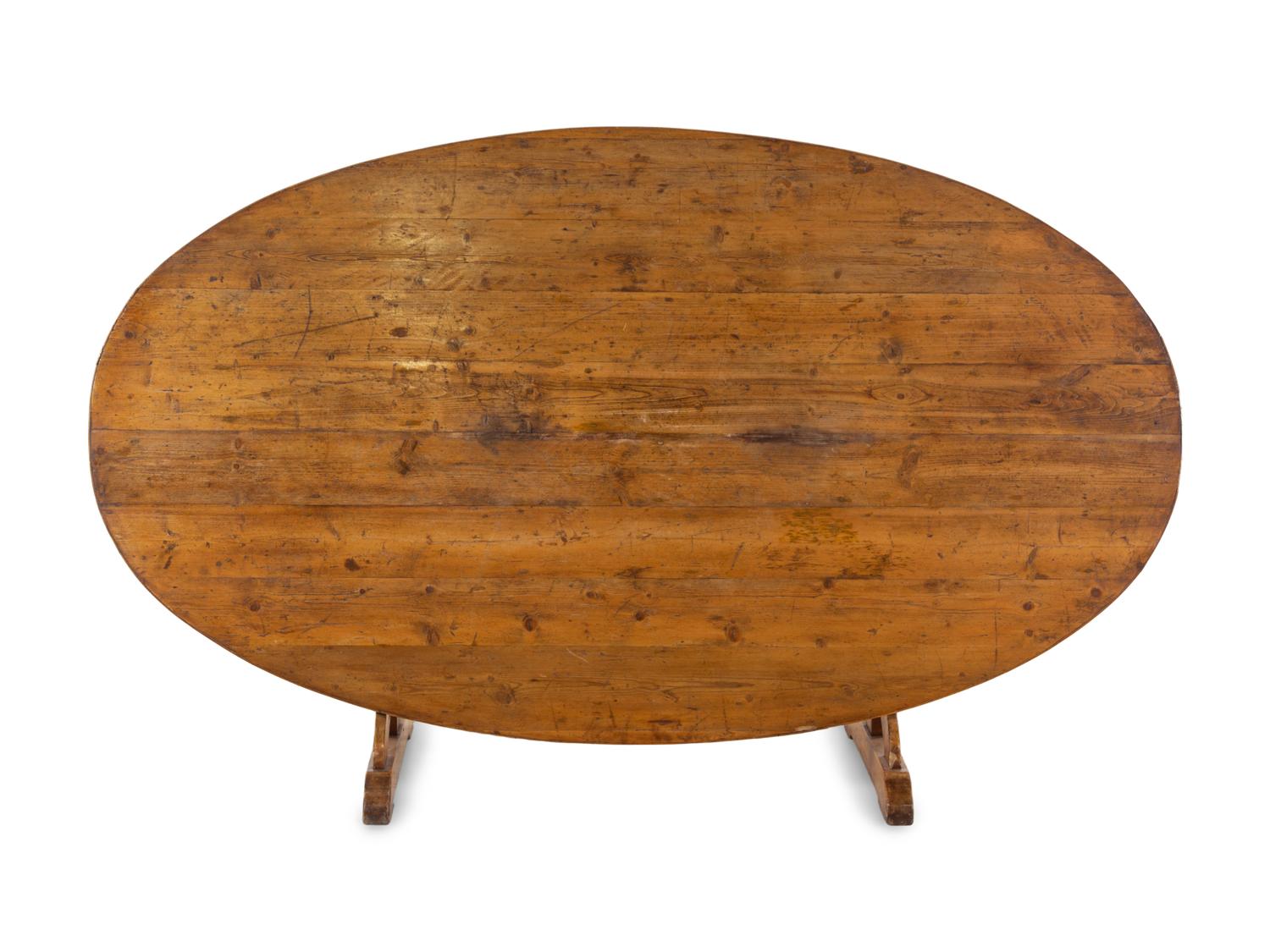 A French Walnut Wine Tasting or Tilt-Top Table