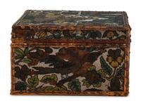 An English Beadwork Decorated Document Box