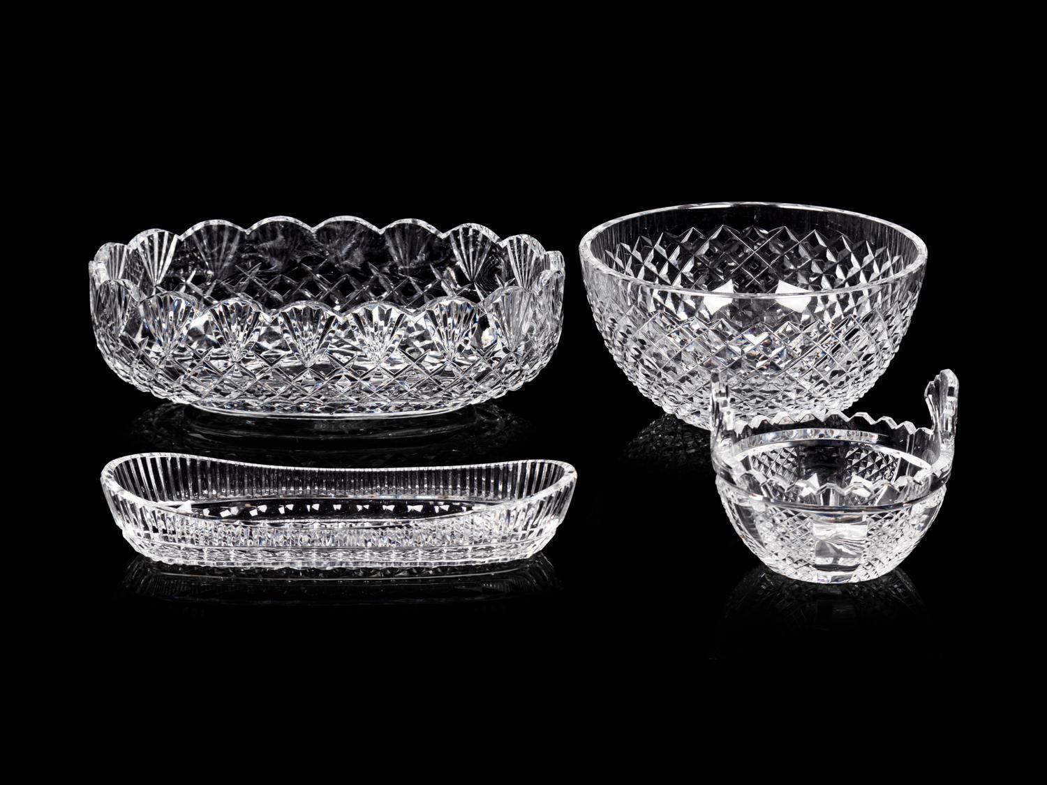 Four Waterford Cut Glass Articles