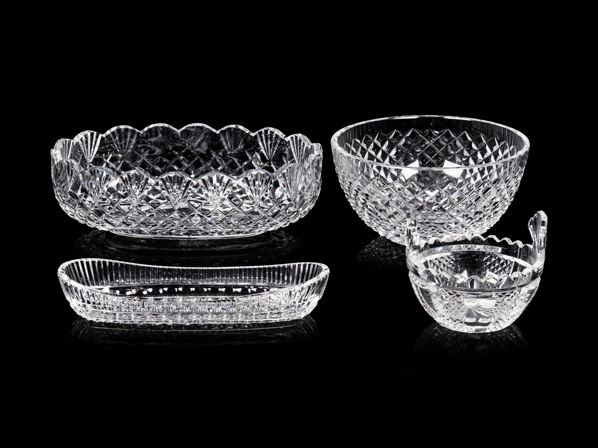 Four Waterford Cut Glass Articles
