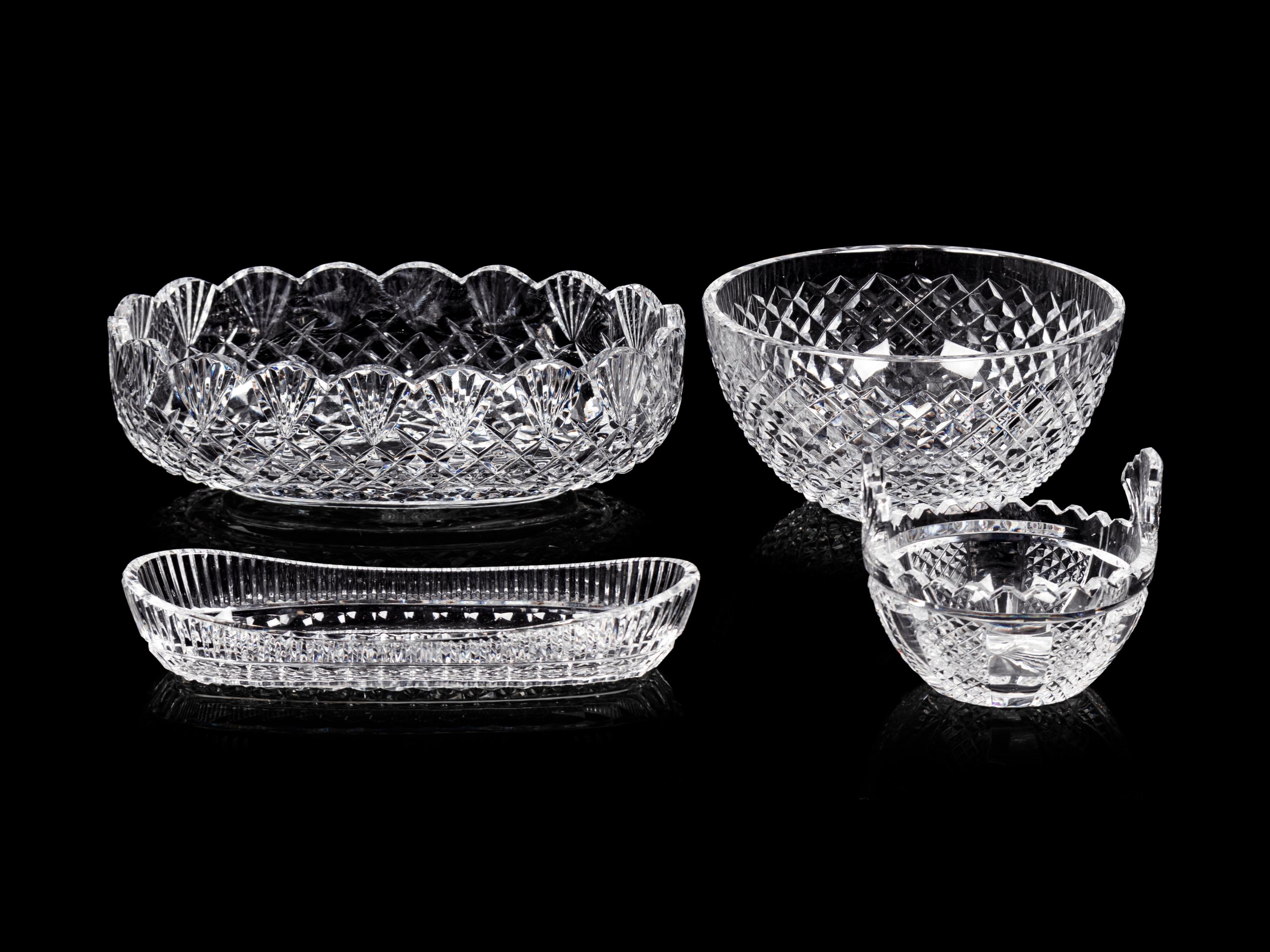 Four Waterford Cut Glass Articles