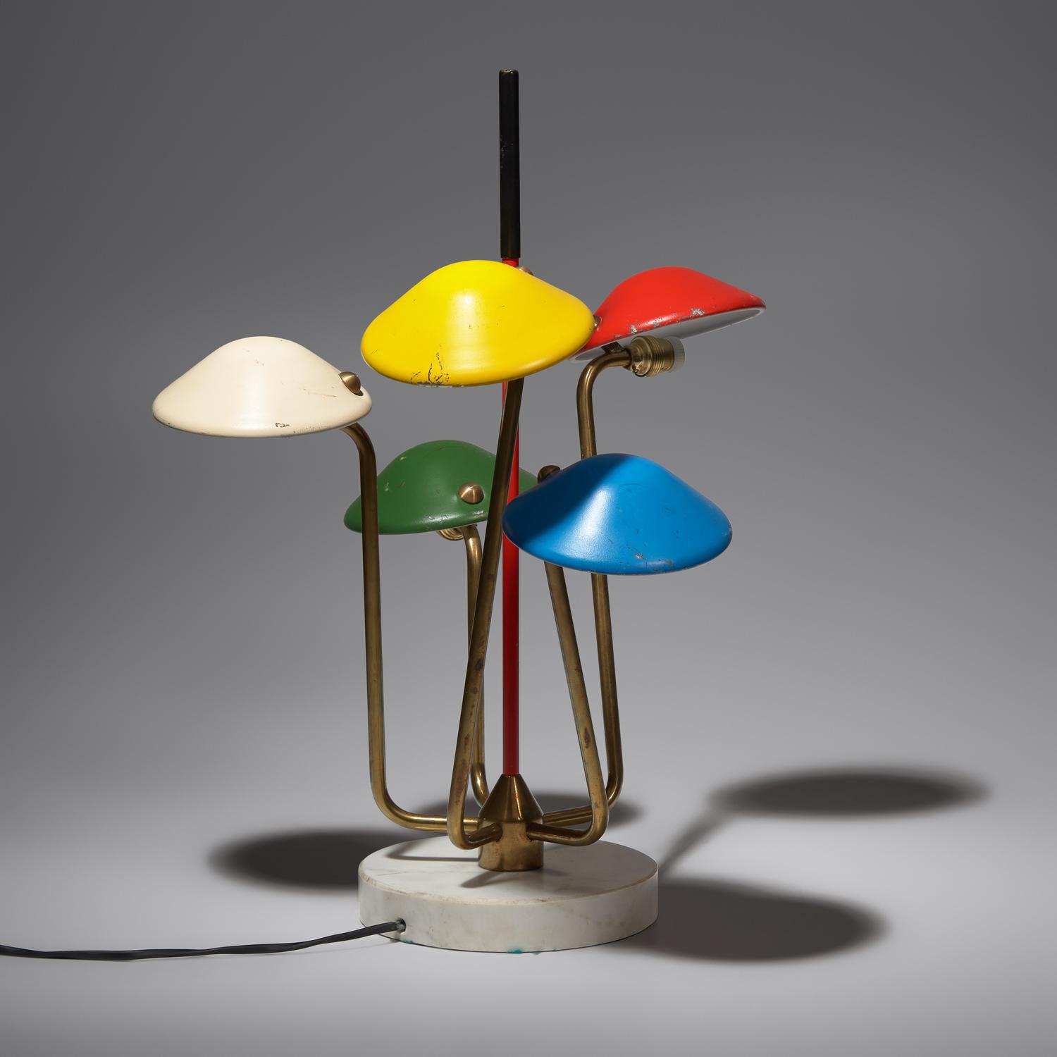 Five-arm table lamp Italy