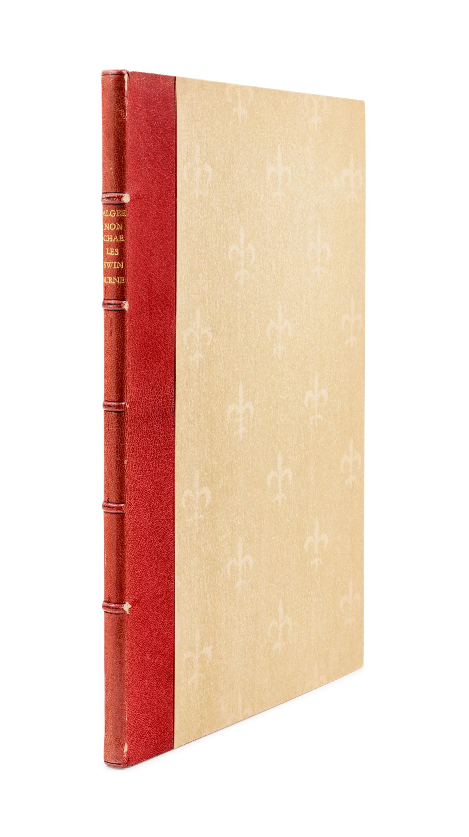 [GRABHORN PRINTING]. SWINBURNE, Algernon Charles (1837-1909). Two Unpublished Manuscripts: De monumentis epitaphiisque mortuorum and Limits of Experience . San Francisco: The Grabhorn Press, 1927.