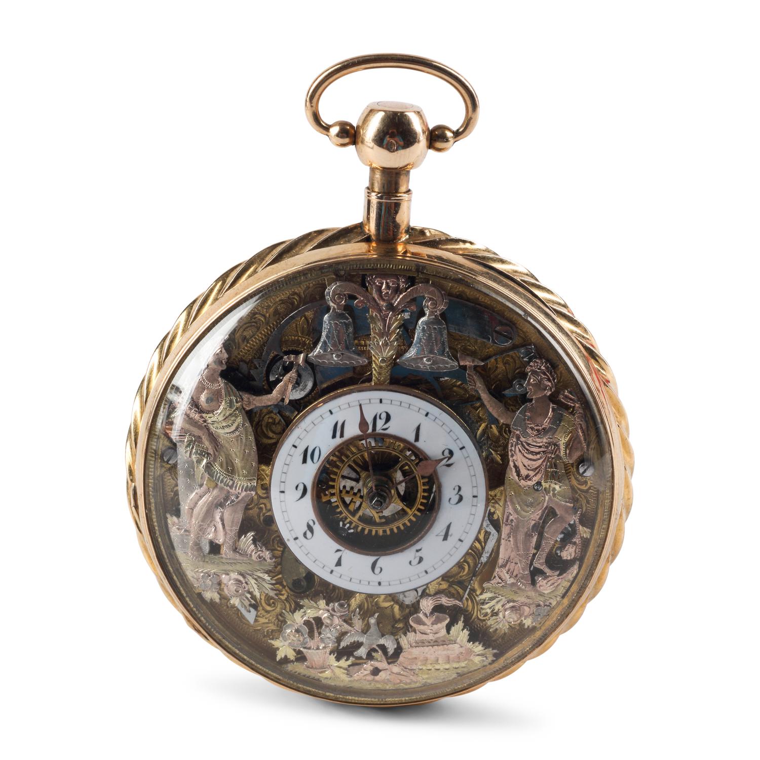 A Swiss Gold Mechanical Pocket Watch