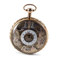 A Swiss Gold Mechanical Pocket Watch