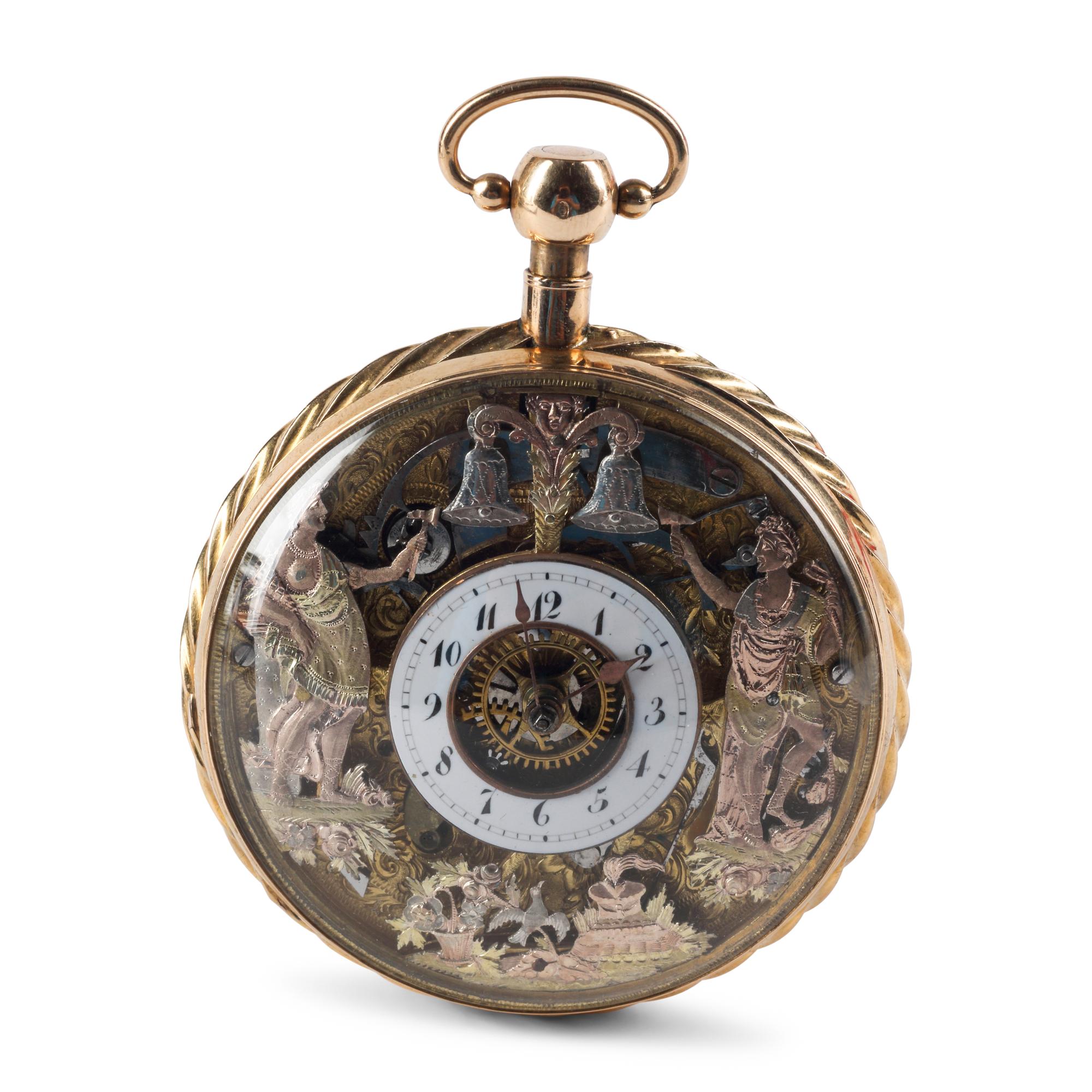 A Swiss Gold Mechanical Pocket Watch