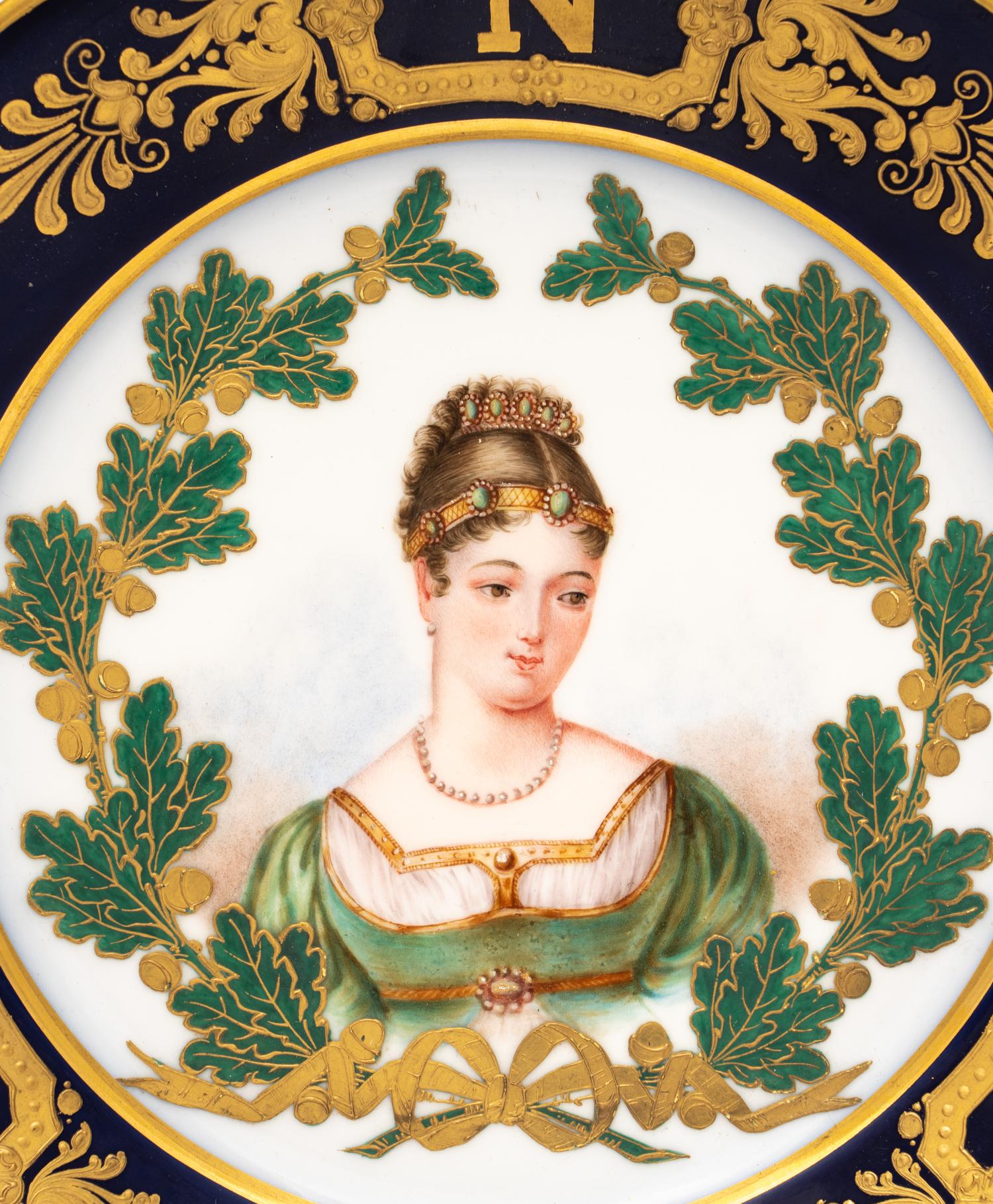 A Sèvres Style Porcelain Cabinet Plate