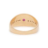 YELLOW GOLD, RUBY AND DIAMOND RING