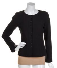 A Chanel Black Wool Jacket, Size 38.