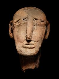 A Hellenistic Terracotta Head of a Grotesque