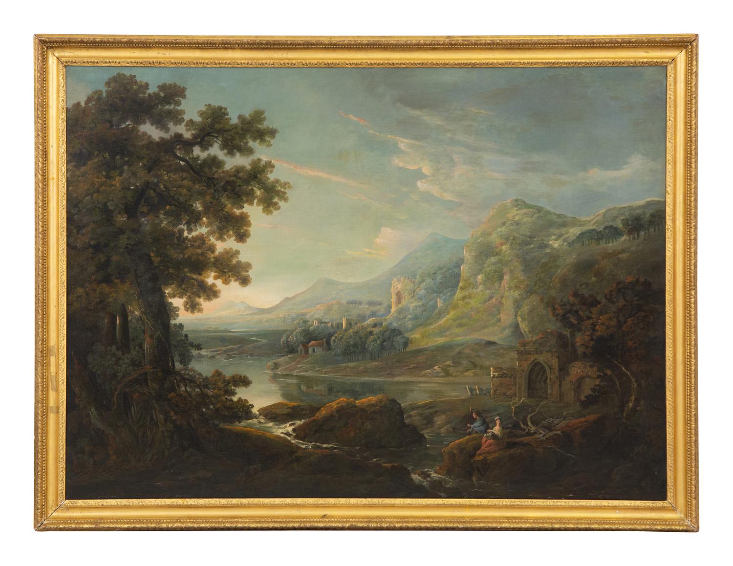 A Capriccio Landscape with a Courting Couple near Ruins, 1774