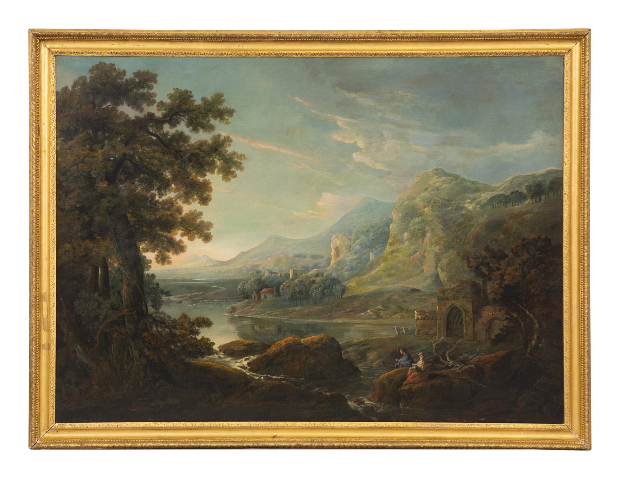 A Capriccio Landscape with a Courting Couple near Ruins, 1774