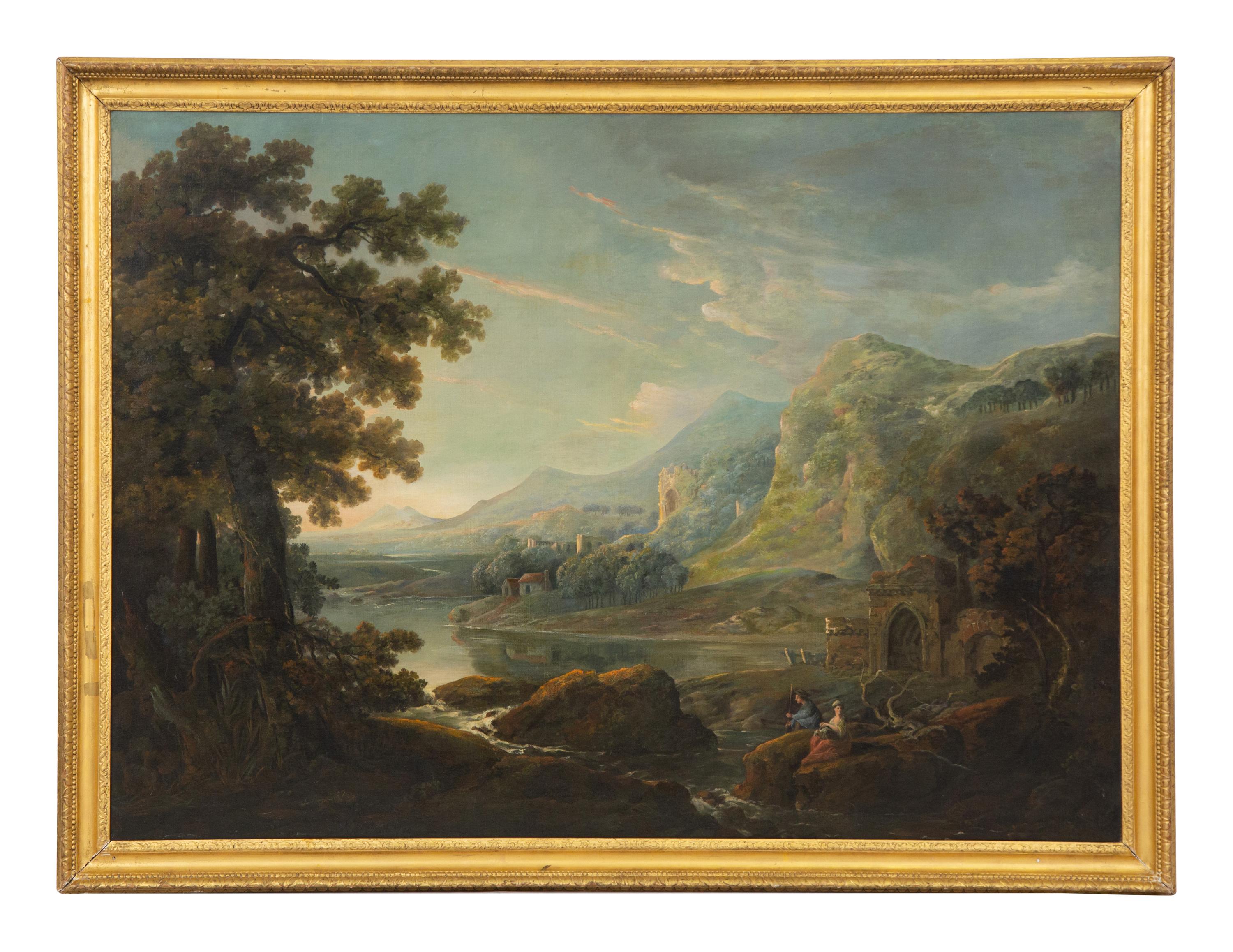 A Capriccio Landscape with a Courting Couple near Ruins, 1774