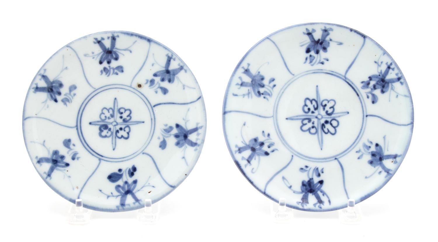 A Pair of Japanese Blue and White Porcelain Plates