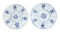 A Pair of Japanese Blue and White Porcelain Plates