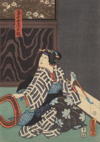 Kunisada (Toyokuni III, Japanese 1786-1864) Two Framed Kabuki Triptychs