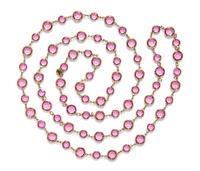 A Chanel Pink Crystal Sautoir.