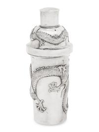 A Chinese Silver 'Dragon' Cocktail Shaker