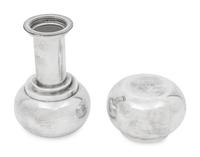 An English Silver-Plate Dumbbell Cocktail Shaker