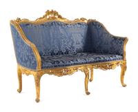 A Continental Giltwood Settee