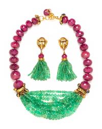 IRADJ MOINI, NECKLACE AND EARRINGS