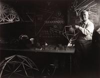 A pair of photographs ( Buckminster Fuller, Black Mountain College, 1948 (printed 1990); Ansel Adams, Death Valley, 1947 (printed 1990))