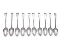 A Set of Ten Silver Tablespoons, Joseph Richardson, Jr. (1752-1831), Philadelphia, PA, Circa 1780