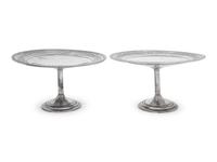 A Pair of American Silver Tazze